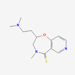 molecular formula C13H19N3OS B1618627 Pyrido(3,4-f)-1,4-oxazepine-5(2H)-thione, 2-(2-(dimethylamino)ethyl)-3,4-dihydro-4-methyl- CAS No. 91833-77-1