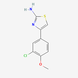 molecular formula C10H9ClN2OS B1618630 4-(3-Chloro-4-methoxyphenyl)-1,3-thiazol-2-amine CAS No. 97713-62-7