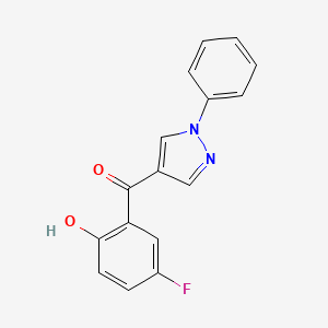 (5-fluoro-2-hydroxyphenyl)(1-phenyl-1H-pyrazol-4-yl)methanone