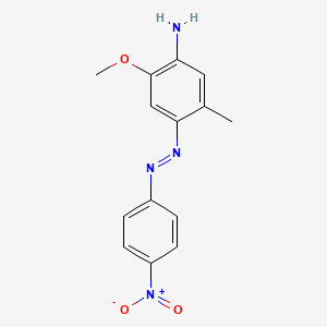molecular formula C14H14N4O3 B1618648 Benzenamine, 2-methoxy-5-methyl-4-[(4-nitrophenyl)azo]- CAS No. 2475-43-6