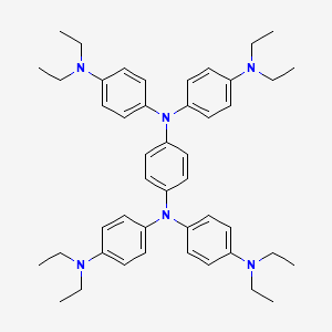 molecular formula C46H60N6 B1618663 1,4-Benzenediamine, N,N,N',N'-tetrakis[4-(diethylamino)phenyl]- CAS No. 3956-73-8