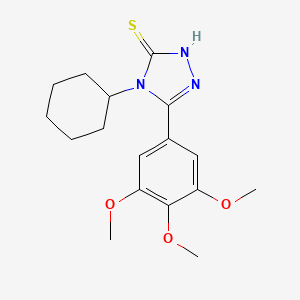 molecular formula C17H23N3O3S B1618708 4-Cyclohexyl-5-(3,4,5-trimethoxy-phenyl)-4h-[1,2,4]triazole-3-thiol CAS No. 26028-97-7