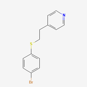 molecular formula C13H12BrNS B1618712 Pyridine, 4-[2-[(4-bromophenyl)thio]ethyl]- CAS No. 62237-50-7