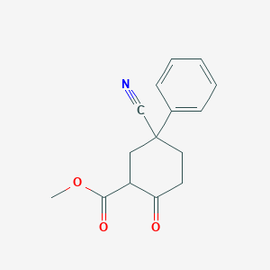 Methyl 5-cyano-2-oxo-5-phenylcyclohexanecarboxylate