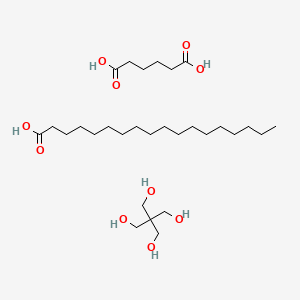 molecular formula C29H58O10 B1618767 Hexanedioic acid, polymer with 2,2-bis(hydroxymethyl)-1,3-propanediol, octadecanoate CAS No. 68130-34-7