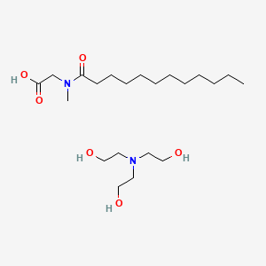 molecular formula C21H44N2O6 B1618774 Triethanolamine lauroylsarcosinate CAS No. 16693-53-1