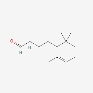 molecular formula C14H24O B1618791 alpha,2,6,6-Tetramethyl-2-cyclohexene-1-butyraldehyde CAS No. 73398-85-3