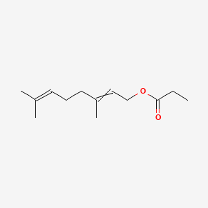 molecular formula C13H22O2 B1618796 2,6-Octadien-1-ol, 3,7-dimethyl-, 1-propanoate CAS No. 27751-90-2