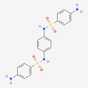molecular formula C18H18N4O4S2 B1618843 4-amino-N-[4-[(4-aminophenyl)sulfonylamino]phenyl]benzenesulfonamide CAS No. 52257-15-5