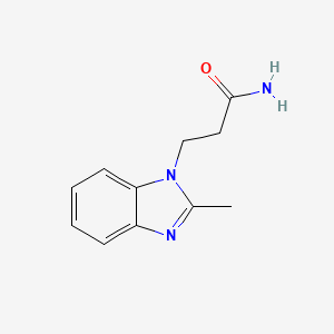 molecular formula C11H13N3O B1618845 1h-Benzimidazole-1-propanamide, 2-methyl- CAS No. 40508-01-8
