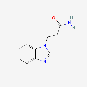 molecular formula C11H13N3O B1618845 3-(2-methyl-1H-benzimidazol-1-yl)propanamide CAS No. 40508-01-8