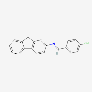 molecular formula C20H14ClN B1618846 2-(4-Chlorobenzylideneamino)fluorene CAS No. 82899-02-3