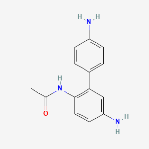 molecular formula C14H15N3O B1618847 N-[4-amino-2-(4-aminophenyl)phenyl]acetamide CAS No. 5434-67-3
