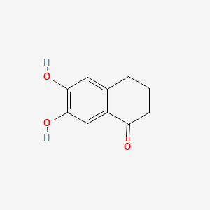 molecular formula C10H10O3 B1618877 1(2H)-萘环酮，3,4-二氢-6,7-二羟基- CAS No. 54549-75-6