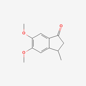 molecular formula C12H14O3 B1618879 5,6-Dimethoxy-3-methyl-2,3-dihydro-1H-inden-1-one CAS No. 4082-25-1