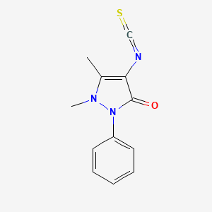 molecular formula C12H11N3OS B1618887 4-异硫氰酸酯-1,5-二甲基-2-苯基-1,2-二氢-吡唑-3-酮 CAS No. 91397-03-4