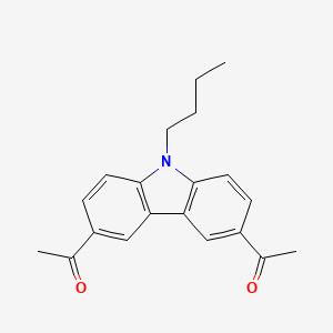 molecular formula C20H21NO2 B1618890 Ethanone, 1,1'-(9-butyl-9H-carbazole-3,6-diyl)bis- CAS No. 1483-95-0