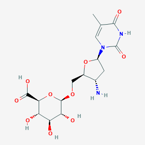 B161891 3'Amino-3'-deoxy-5'-glucopyranuronosylthymidine CAS No. 133632-85-6
