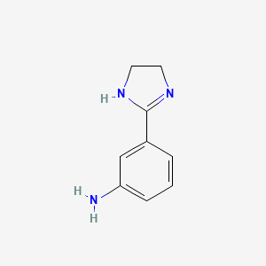 molecular formula C9H11N3 B1618911 3-(4,5-二氢-1H-咪唑-2-基)苯胺 CAS No. 94086-79-0