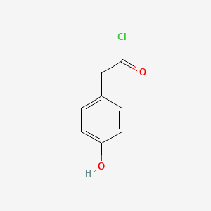 molecular formula C8H7ClO2 B1618940 Benzeneacetyl chloride, 4-hydroxy- CAS No. 37859-23-7