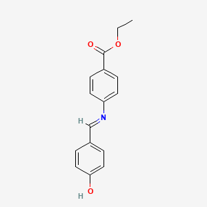 molecular formula C16H15NO3 B1619023 Ethyl 4-(p-hydroxybenzylidene)aminobenzoate CAS No. 32327-57-4