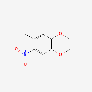 molecular formula C9H9NO4 B1619027 1,4-苯并二氧杂环，7-甲基-6-硝基- CAS No. 59820-83-6