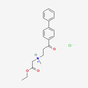 molecular formula C20H24ClNO3 B1619043 Glycine, N-(3-(1,1'-biphenyl)-4-yl-3-oxopropyl)-N-methyl-, ethyl ester, hydrochloride CAS No. 85975-26-4