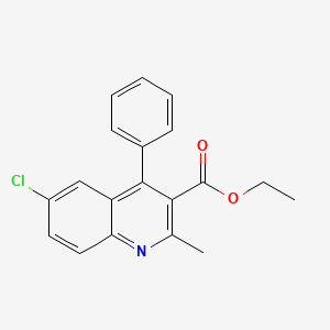 molecular formula C19H16ClNO2 B1619116 Ethyl 6-chloro-2-methyl-4-phenylquinoline-3-carboxylate CAS No. 22609-01-4