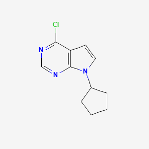 molecular formula C11H12ClN3 B1619120 4-氯-7-环戊基-7H-吡咯并[2,3-d]嘧啶 CAS No. 212268-44-5