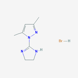 B161914 1-(4,5-dihydro-1H-imidazol-2-yl)-3,5-dimethyl-1H-pyrazole hydrobromide CAS No. 132369-02-9