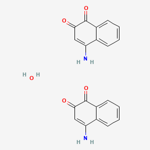 molecular formula C20H16N2O5 B1619177 1,2-Naphthalenedione, 4-amino-, hydrate (2:1) CAS No. 20814-38-4
