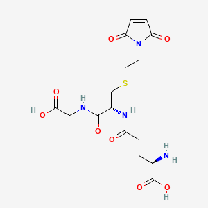 molecular formula C16H22N4O8S B1619214 N-(S-(2-(2,5-二氢-2,5-二氧代-1H-吡咯-1-基)乙基)-N-L-γ-谷氨酰-L-半胱氨酰)甘氨酸 CAS No. 97908-43-5