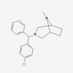 molecular formula C20H23ClN2 B1619227 3-[(4-Chlorophenyl)-phenylmethyl]-8-methyl-3,8-diazabicyclo[3.2.1]octane CAS No. 63977-84-4