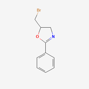 molecular formula C10H10BrNO B1619284 5-(Bromomethyl)-2-phenyl-4,5-dihydro-1,3-oxazole CAS No. 99057-83-7