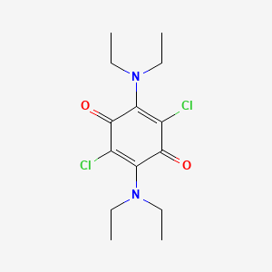 molecular formula C14H20Cl2N2O2 B1619290 2,5-Dichloro-3,6-bis(diethylamino)-p-benzoquinone CAS No. 23019-38-7