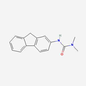 molecular formula C16H16N2O B1619345 Urea, 1,1-dimethyl-3-(2-fluorenyl)- CAS No. 60550-92-7