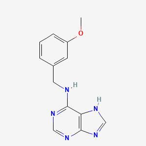 molecular formula C13H13N5O B1619346 N-[(3-甲氧基苯基)甲基]-7H-嘌呤-6-胺 CAS No. 75737-39-2