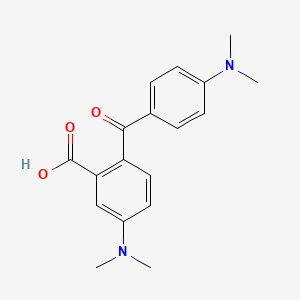 molecular formula C18H20N2O3 B1619396 Benzoic acid, 5-(dimethylamino)-2-[4-(dimethylamino)benzoyl]- CAS No. 21528-24-5