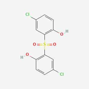 B1619426 4-Chloro-2-[(5-chloro-2-hydroxyphenyl)sulfonyl]phenol CAS No. 3636-29-1