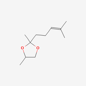 molecular formula C11H20O2 B1619476 2,4-二甲基-2-(4-甲基戊-3-烯基)-1,3-二氧戊环 CAS No. 68258-95-7