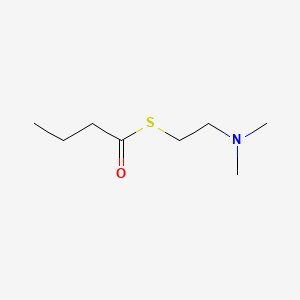 molecular formula C8H17NOS B1619492 Butanethioic acid, S-[2-(dimethylamino)ethyl] ester CAS No. 63512-62-9