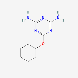B1619497 1,3,5-Triazin-2,4-diamine, 6-(cyclohexyloxy)-(9CI) CAS No. 63979-36-2