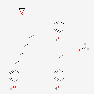 molecular formula C39H60O5 B1619511 4-Tert-butylphenol;formaldehyde;4-(2-methylbutan-2-yl)phenol;4-nonylphenol;oxirane CAS No. 67905-90-2