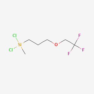 molecular formula C6H11Cl2F3OSi B1619547 Dichloromethyl(3-(2,2,2-trifluoroethoxy)propyl)silane CAS No. 660-23-1
