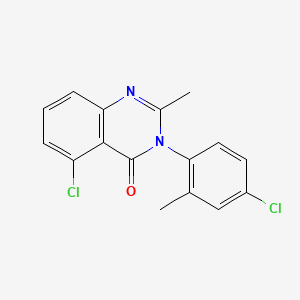 molecular formula C16H12Cl2N2O B1619551 5-氯-3-(4-氯-2-甲基苯基)-2-甲基喹唑啉-4-酮 CAS No. 3476-88-8
