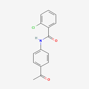 molecular formula C15H12ClNO2 B1619586 N-(4-acetylphenyl)-2-chlorobenzamide CAS No. 84833-22-7
