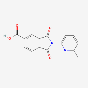 molecular formula C15H10N2O4 B1619591 2-(6-Methylpyridin-2-YL)-1,3-dioxoisoindoline-5-carboxylic acid CAS No. 328549-51-5