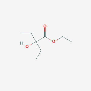 molecular formula C8H16O3 B1619611 Ethyl 2-ethyl-2-hydroxybutanoate CAS No. 5582-86-5