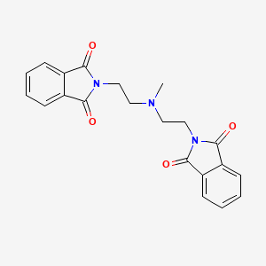 molecular formula C21H19N3O4 B1619616 Methylamine, bis(beta-(phthalimido)ethyl)- CAS No. 20541-99-5