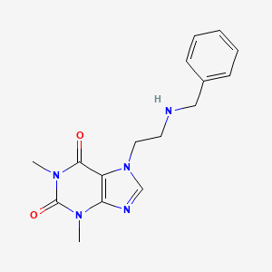 B1619626 7-(2-(Benzylamino)ethyl)-3,7-dihydro-1,3-dimethyl-1H-purine-2,6-dione CAS No. 22680-61-1